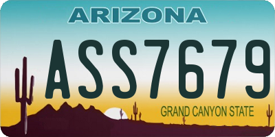 AZ license plate ASS7679
