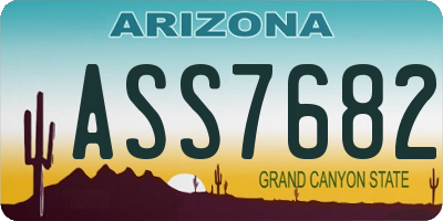 AZ license plate ASS7682