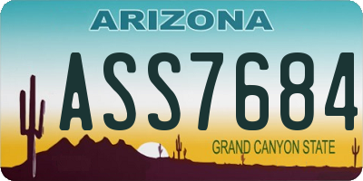 AZ license plate ASS7684