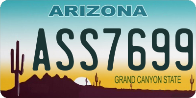 AZ license plate ASS7699