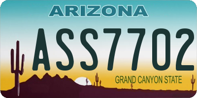 AZ license plate ASS7702