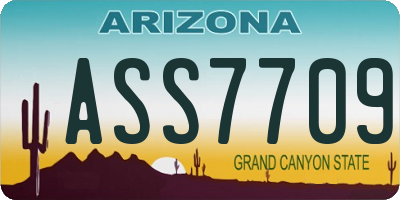 AZ license plate ASS7709