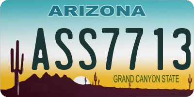 AZ license plate ASS7713