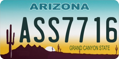 AZ license plate ASS7716