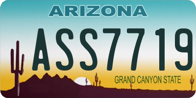 AZ license plate ASS7719
