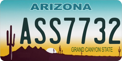 AZ license plate ASS7732