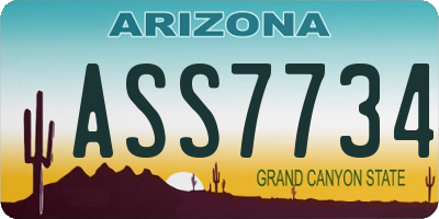 AZ license plate ASS7734