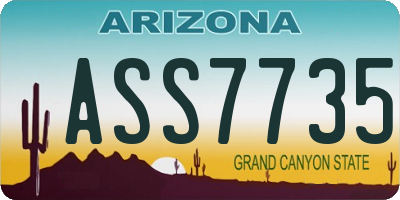 AZ license plate ASS7735