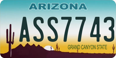 AZ license plate ASS7743