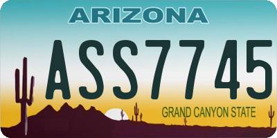 AZ license plate ASS7745