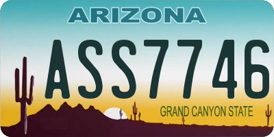 AZ license plate ASS7746