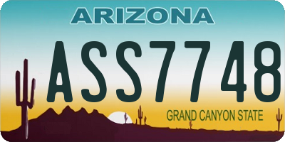 AZ license plate ASS7748