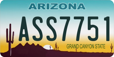 AZ license plate ASS7751
