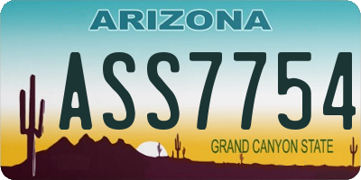 AZ license plate ASS7754
