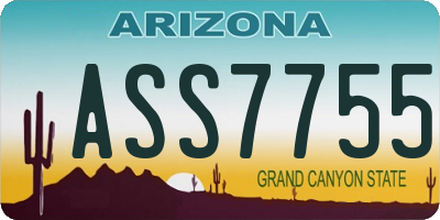 AZ license plate ASS7755