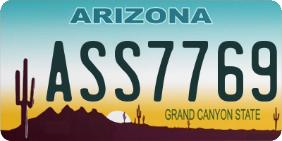 AZ license plate ASS7769