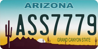 AZ license plate ASS7779