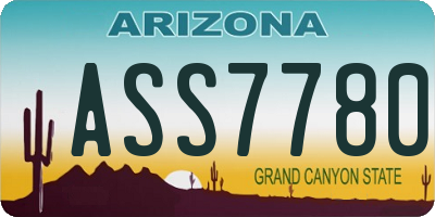 AZ license plate ASS7780