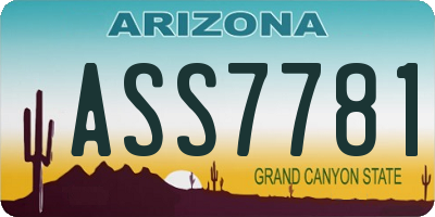 AZ license plate ASS7781
