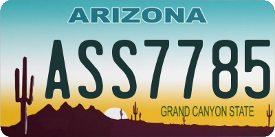 AZ license plate ASS7785