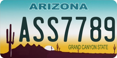 AZ license plate ASS7789