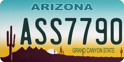 AZ license plate ASS7790