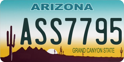 AZ license plate ASS7795