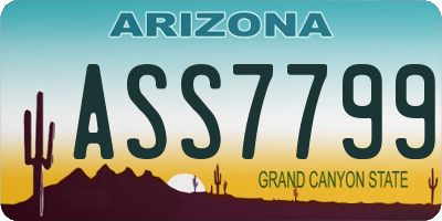 AZ license plate ASS7799