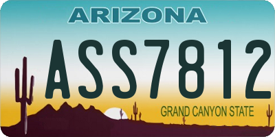 AZ license plate ASS7812