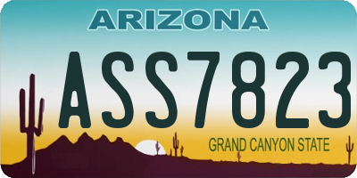 AZ license plate ASS7823