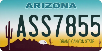 AZ license plate ASS7855