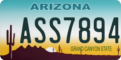 AZ license plate ASS7894