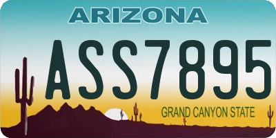 AZ license plate ASS7895