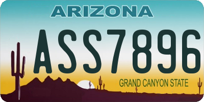 AZ license plate ASS7896
