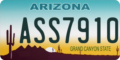 AZ license plate ASS7910