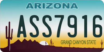 AZ license plate ASS7916