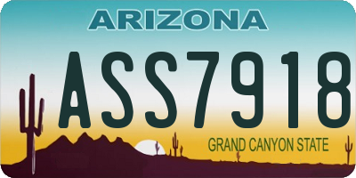 AZ license plate ASS7918