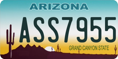 AZ license plate ASS7955
