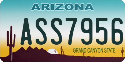 AZ license plate ASS7956