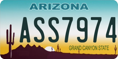 AZ license plate ASS7974
