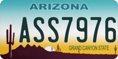 AZ license plate ASS7976