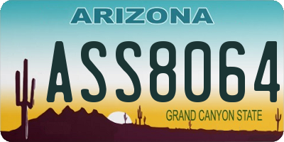 AZ license plate ASS8064
