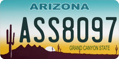 AZ license plate ASS8097
