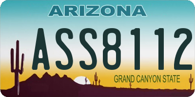 AZ license plate ASS8112