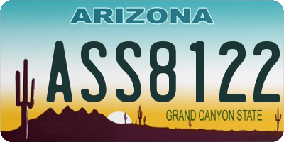 AZ license plate ASS8122