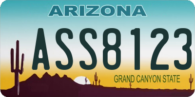 AZ license plate ASS8123