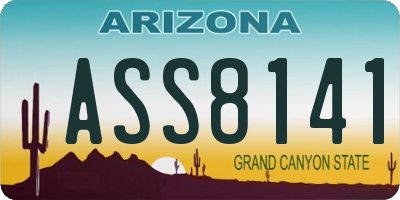 AZ license plate ASS8141
