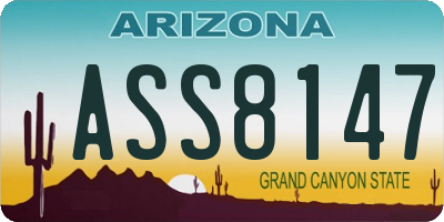 AZ license plate ASS8147