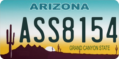 AZ license plate ASS8154