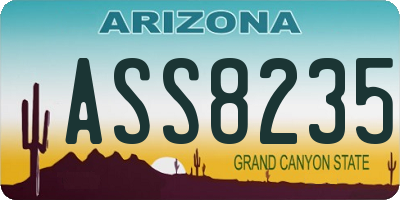 AZ license plate ASS8235